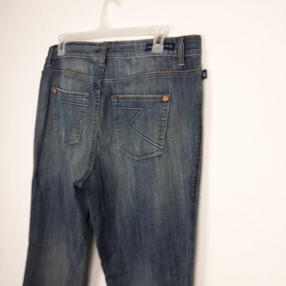 Rock Republic Kasandra Jeans Plus 18W Bootcut Distressed Medium Wash Blue Denim. - Picture 4 of 12